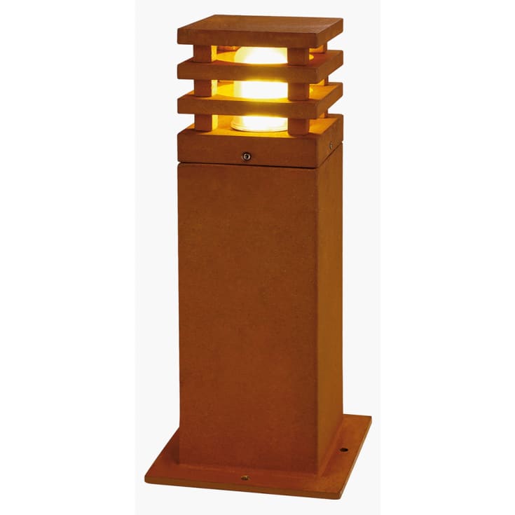 RUSTY SQUARE 40 Pullert bedlampe m.rusteffekt E27 max. 11W IP55
