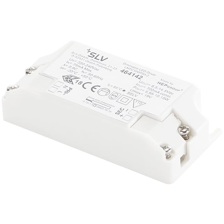 LED-netdel, 10W, 700mA, inkl. trækaflastning, dæmpbar