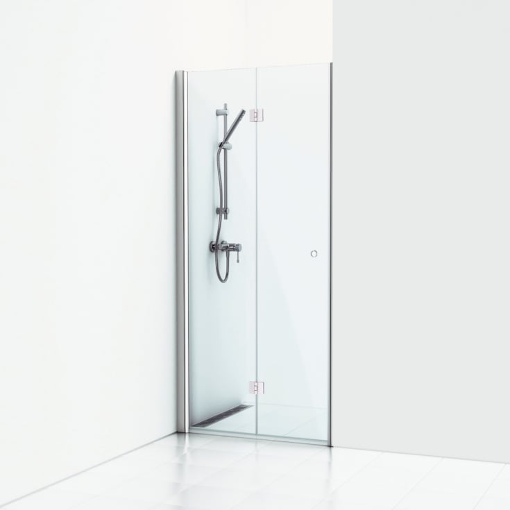 Svedbergs Skoga duschdörr, 69,5 cm, klart glas, matt aluminium profil
