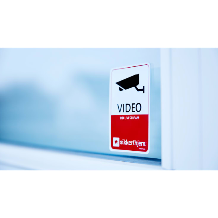 Förebyggande videoklistermärken (3-pack), dubbelsidig, UV