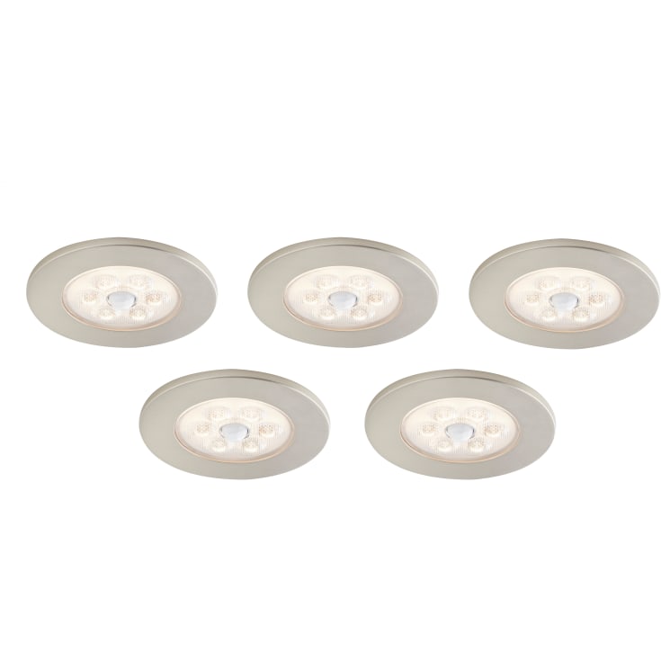 Loevschall ID downlight med sensor, 5-kit, 2,3W LED, stål look