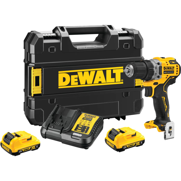 DEWALT 12V XR boremaskine DCD701D2-QW, 2 x 12 V/2,0 Ah