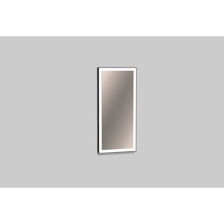 Alape spegel med belysning, dimbar, 37,5x80 cm, svart