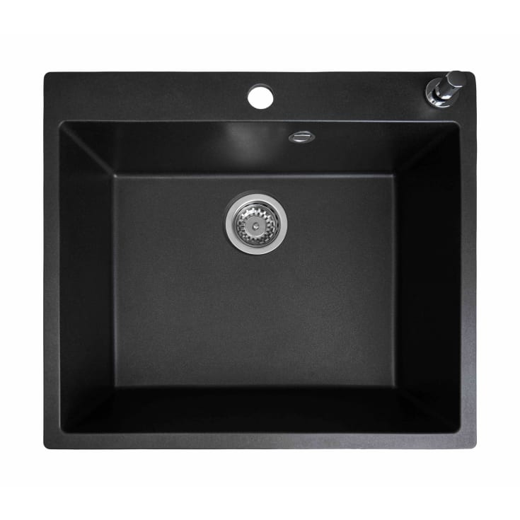 Secher Houston kjøkkenvask, 59x52,5 cm, sort