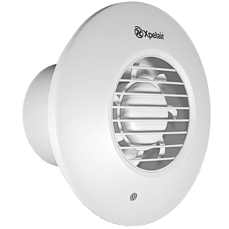 XPELAIR ventilator DX100 BTHR med timer og hygrostat, rund