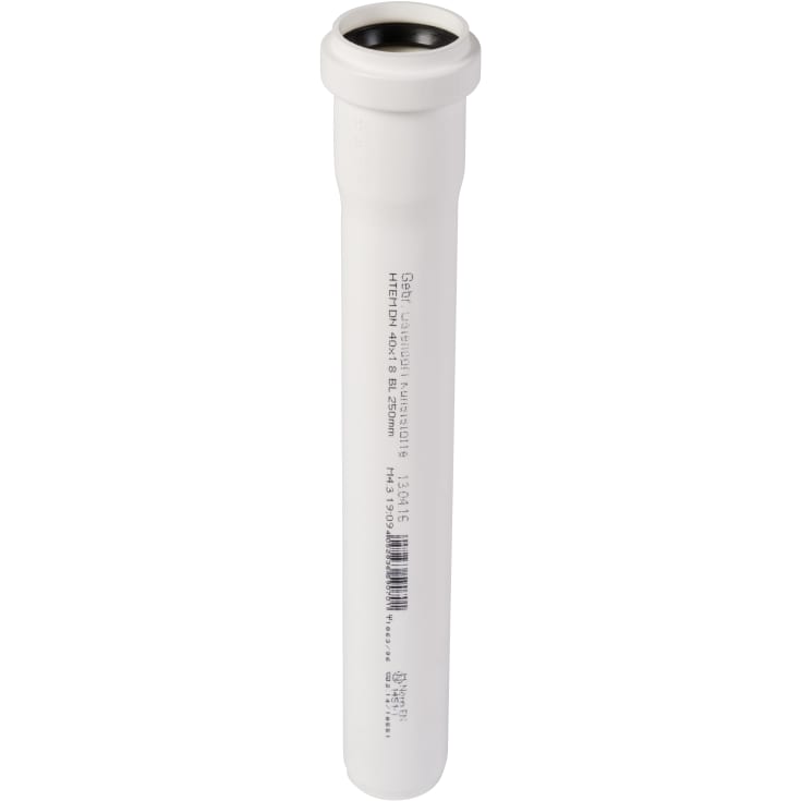 Ostendorf avløpsrør, Ø40 mm, 250 mm, plast, hvitt