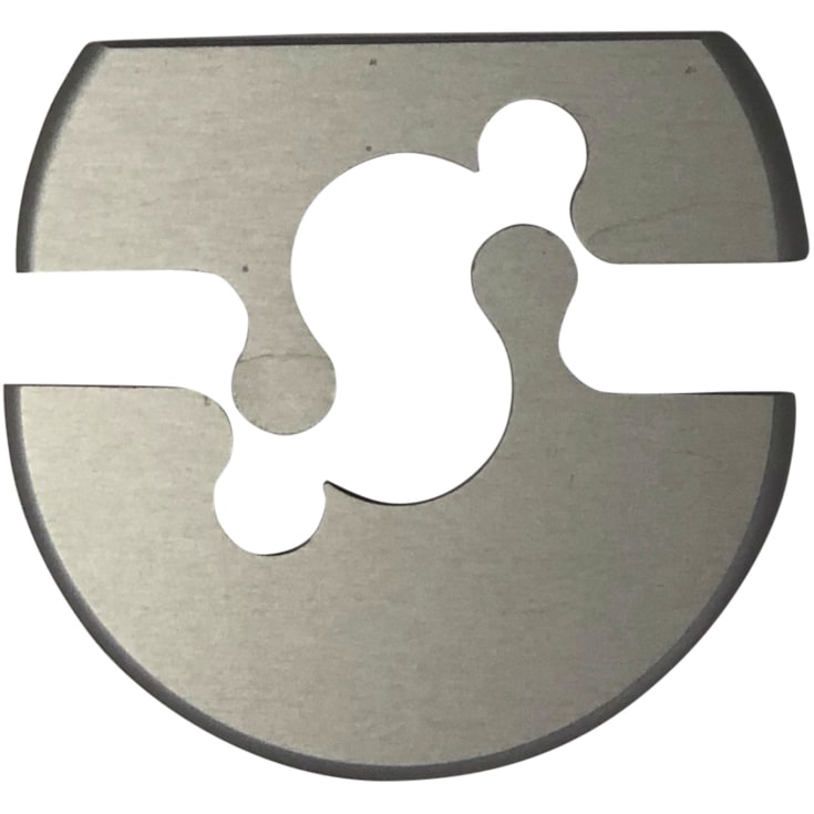 Rosett m/cut, 16 mm, alu natur
