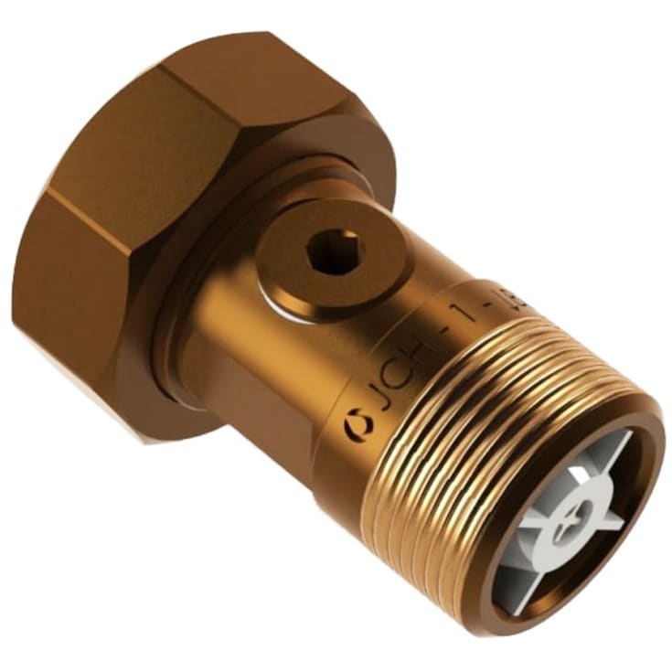 JCH rødgods 60 mm målerforskruning m/kontraventil til vandmåler 1 1/4"x1"