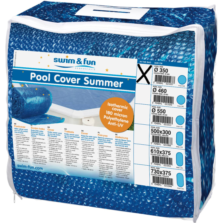 Swim & Fun Poolcover poolskydd med termofunktion, Ø3,5 meter