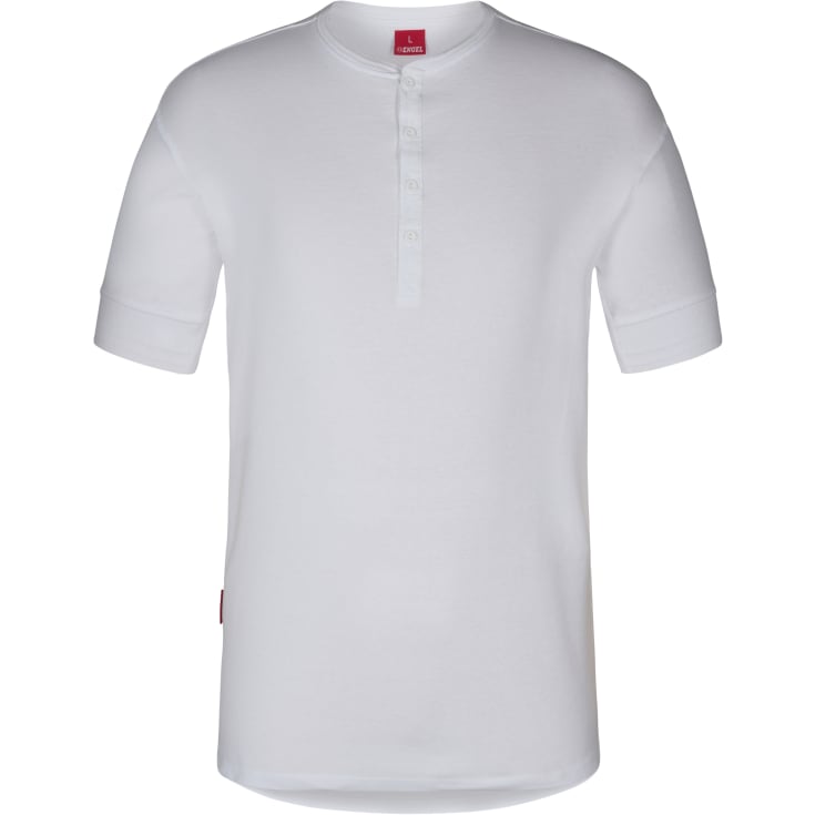 FE Engel Grandad T-shirt, 9256, kortærmet, hvid, str. S