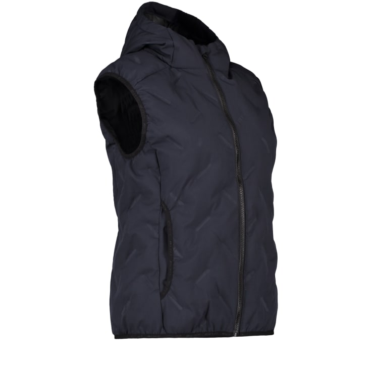 Geyser dame quiltet vest med hætte, G11031, navy, str. L