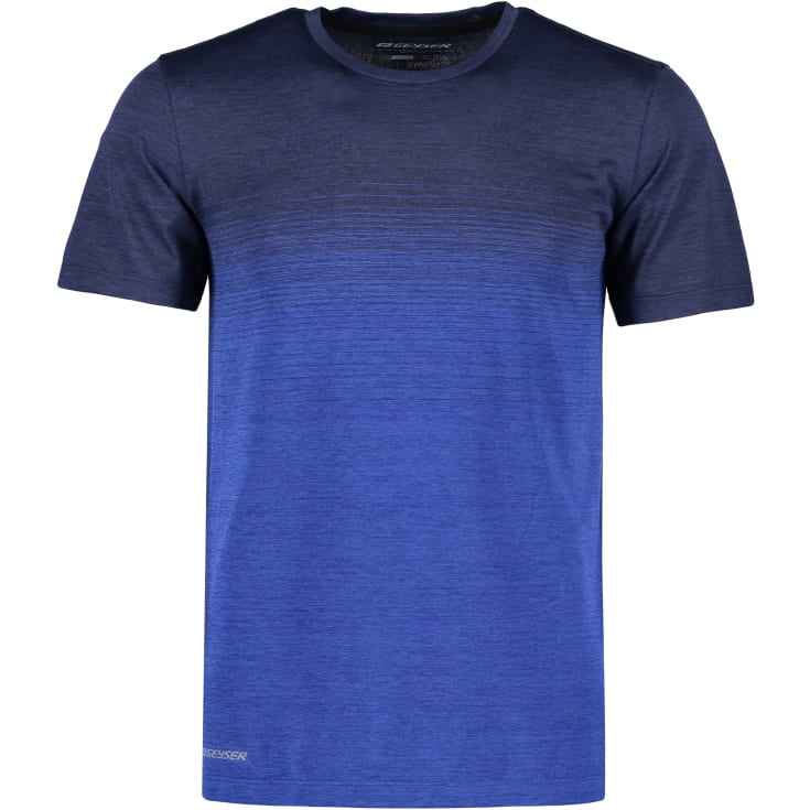 Geyser sømløs stribet T-shirt, G21024, navy melange, str. L