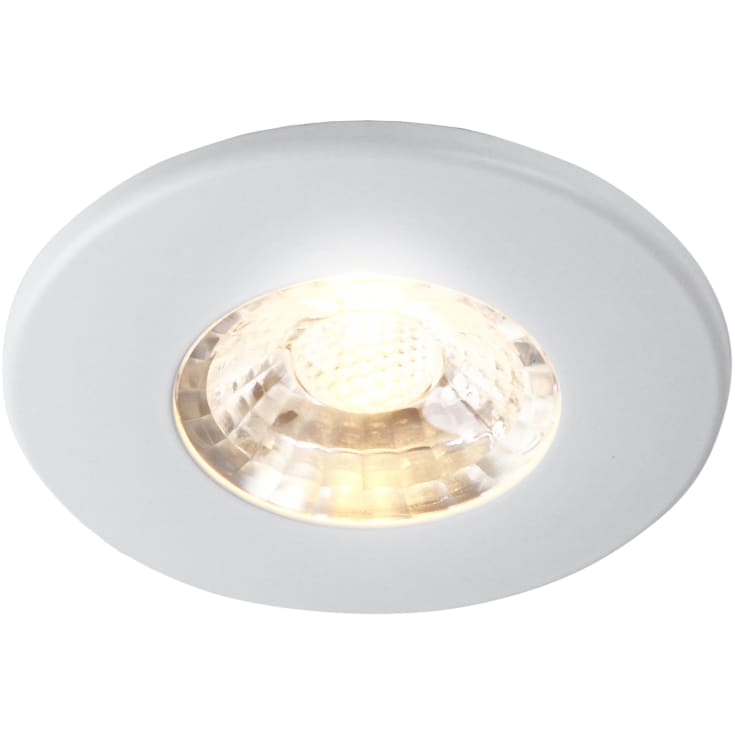 Nordtronic Gabriella 12 downlight, utanpåliggande/inbyggning, 4W/927 LED, matt vit