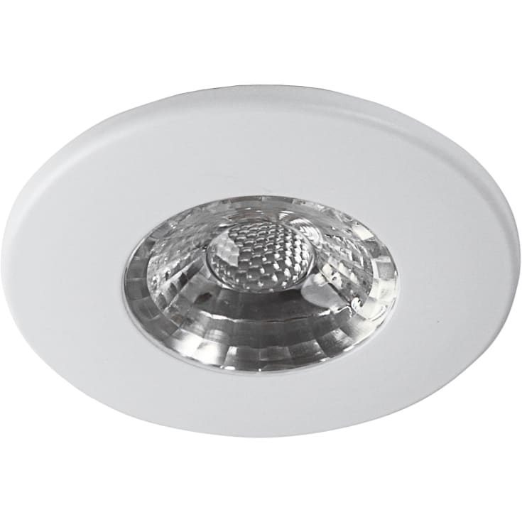 Nordtronic Gabriella 12 downlight, utanpåliggande/inbyggning, 4W/927 LED, matt vit