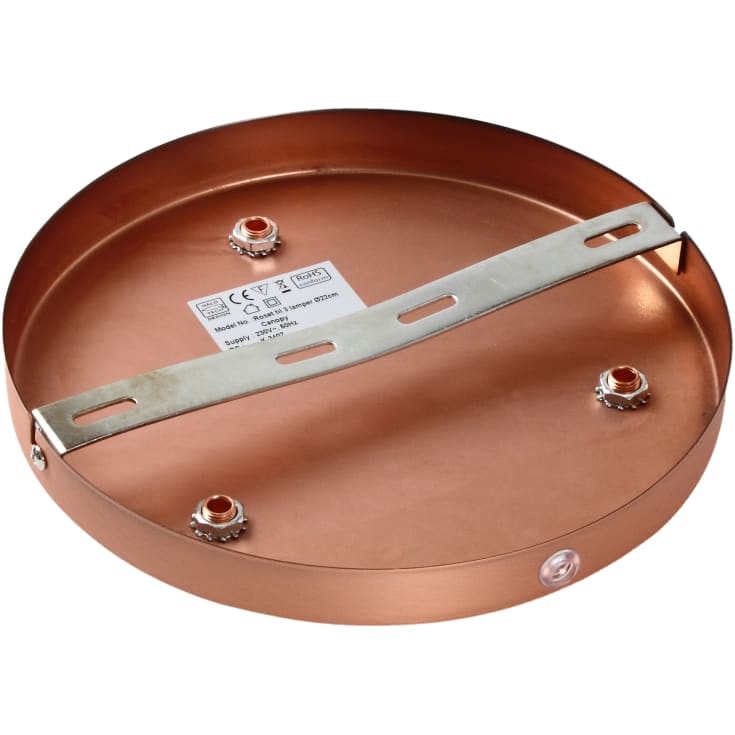 Halo Design baldakin, 3 utganger, kobber