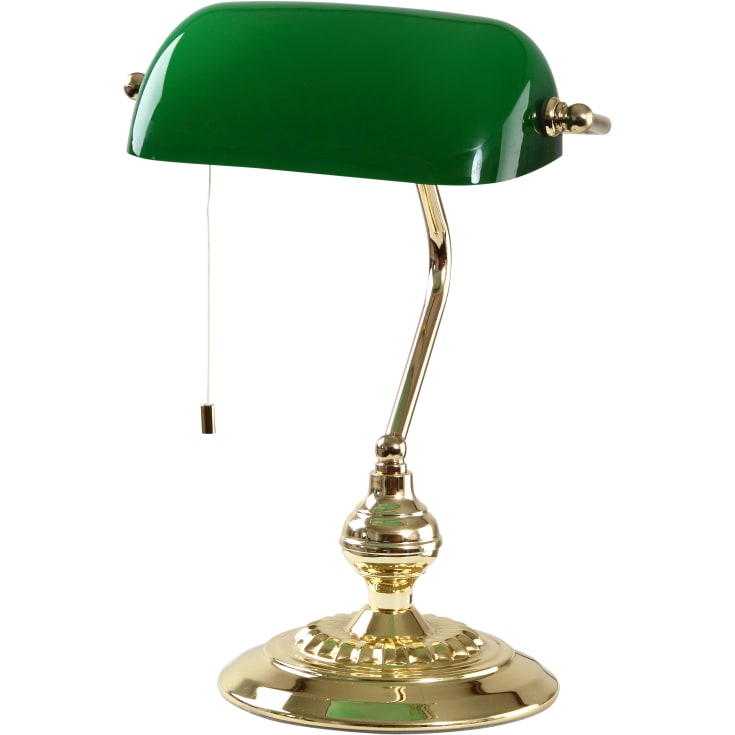 Eglo Banker bordlampe, grønn/messing