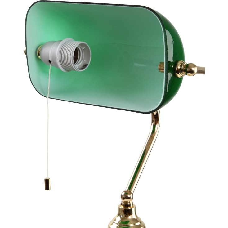 Eglo Banker bordlampe, grøn/messing
