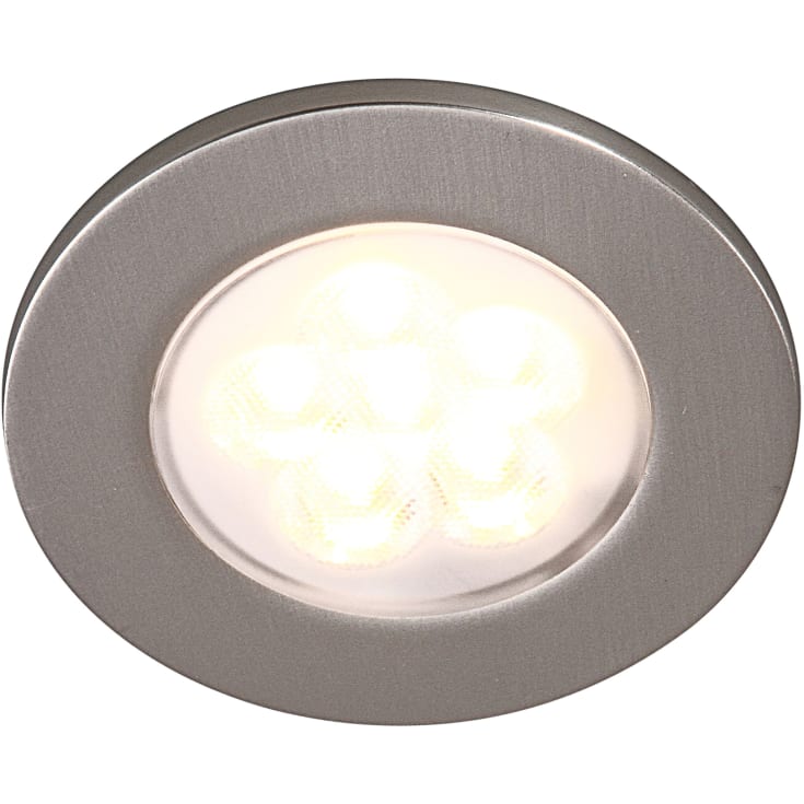 Loevschall ID LED downlights, børstet stål