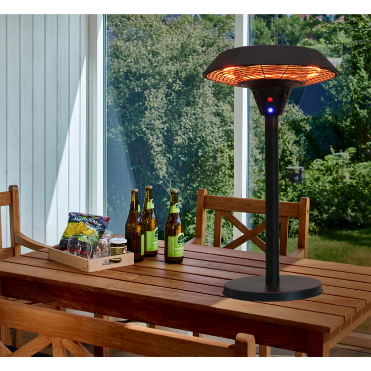 Hortus UFO terrassevarmer bordmodel, 800/1200/2000W