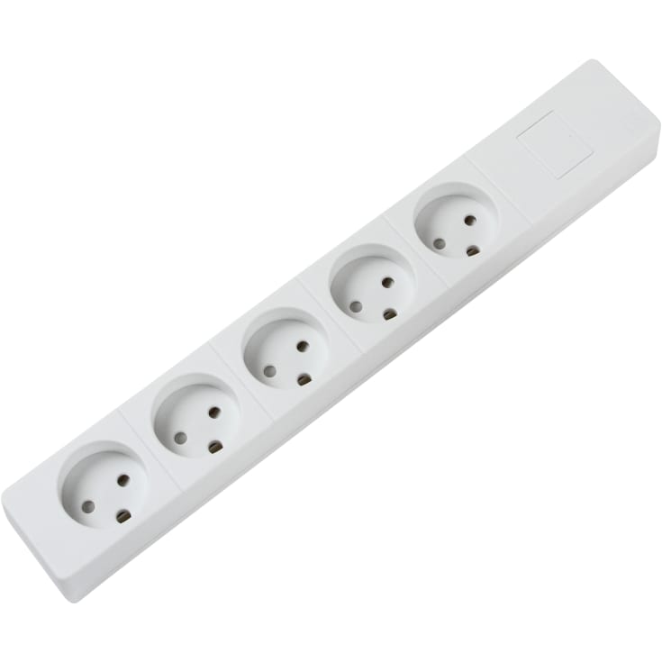 LK Fuga stikdåse med 5 udtag, u/ledning, hvid