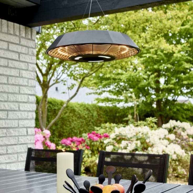Horthus Ufo terassvärmare, infraröd, takmodell, 2000 W, svart