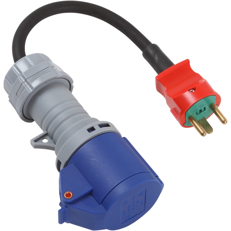 Adapterkabel 1 m, DK-kontakt - CEE 230V/16A