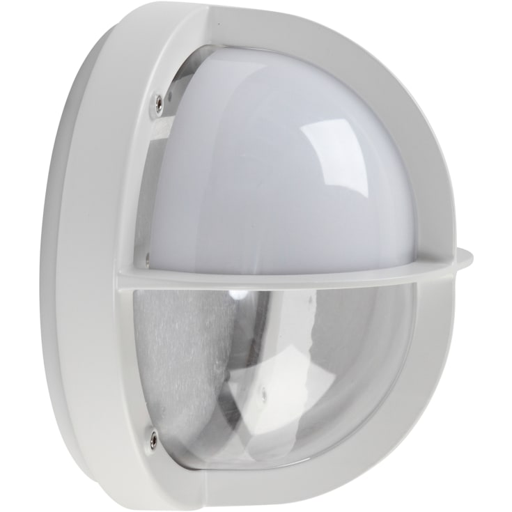 Skottlampa MIA, utomhusvägg, E27, vit, IP44