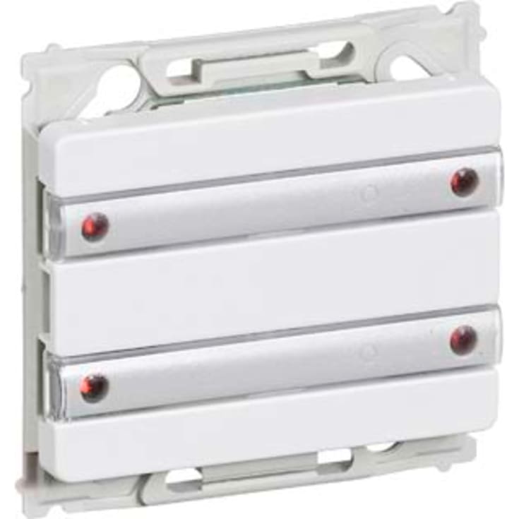 LK Opus 66 Svagstrømstryk 4 slutte med 4 lysdioder, 1 modul, Hvid