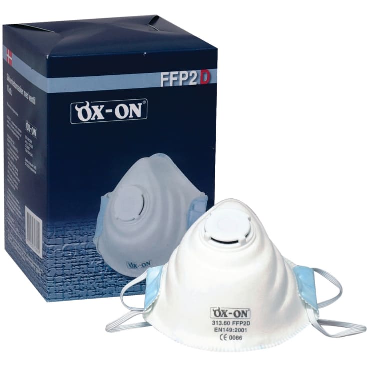 Ox-On FFP2NRD støvmasker m. ventil - 10stk