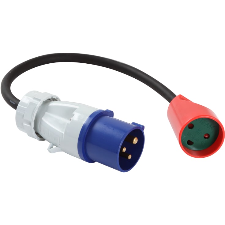 Adapter CEE han / DK hun 230V 33 cm