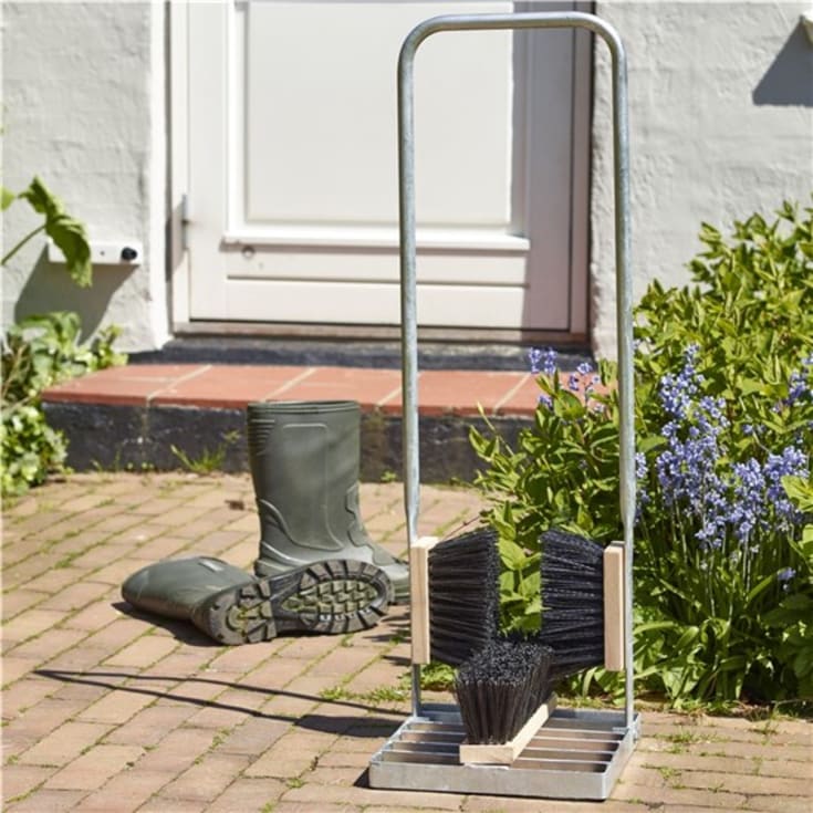 Hortus utendørs skobørste m/ 3 børster