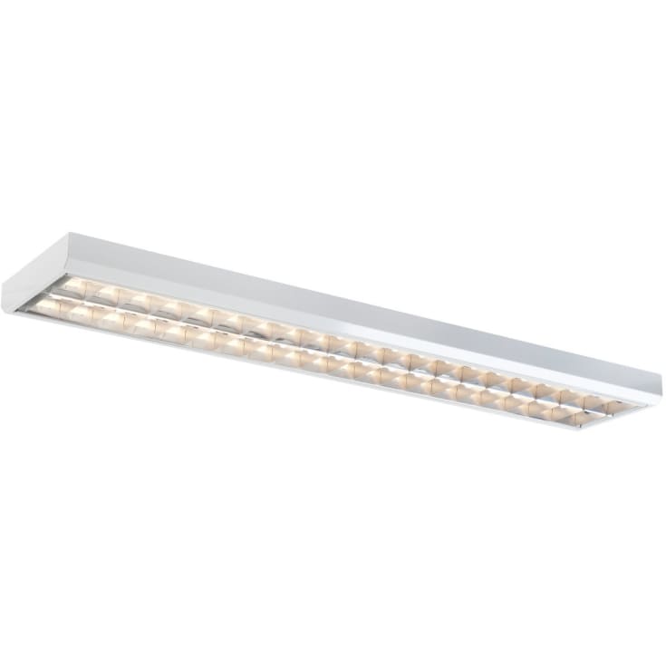 Lareno Modus kontorarmatur, 120 cm, 2 x LED rør, alu gitter, 3000K