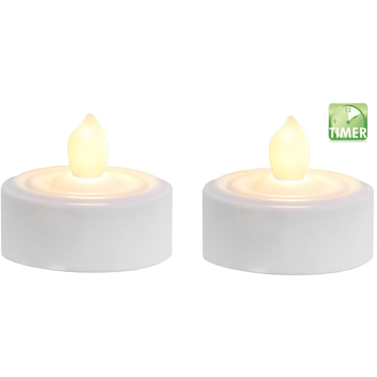 Led Fyrfadslys Med Timer - 2-pak