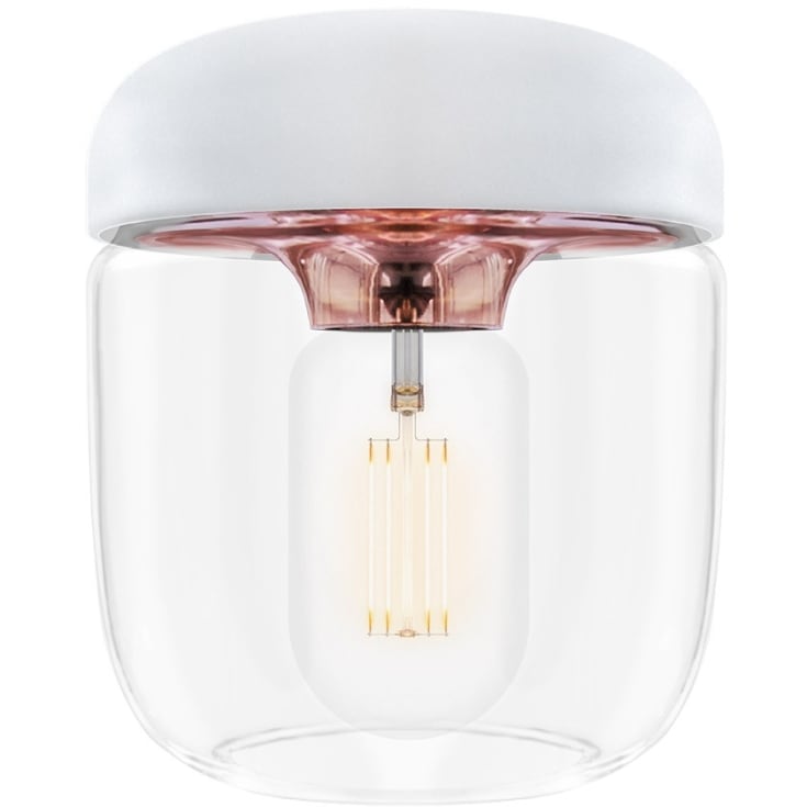 Umage Acorn lampskärm, vit/koppar