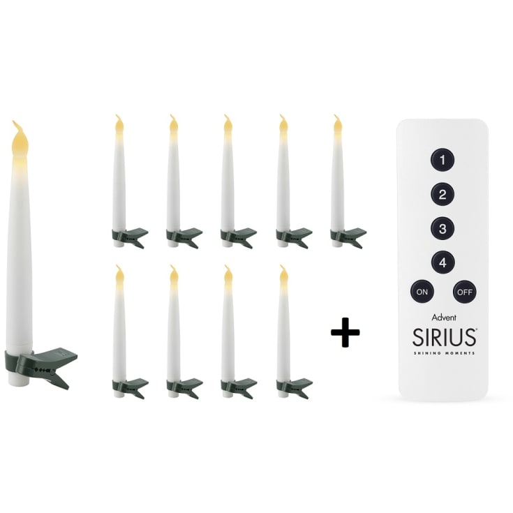 6 stk Sirius Carolin juletræslys, 10 stk