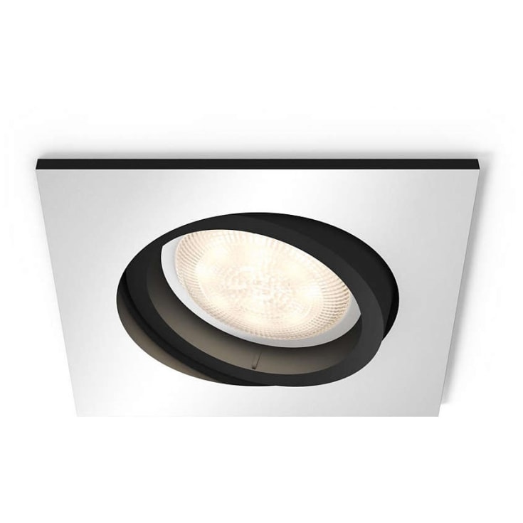 Philips Hue Milliskin downlight, firkantet, aluminium