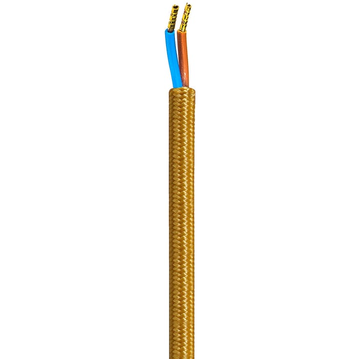 Nielsen stoffledning 2x0,75 mm², 4 meter, gull