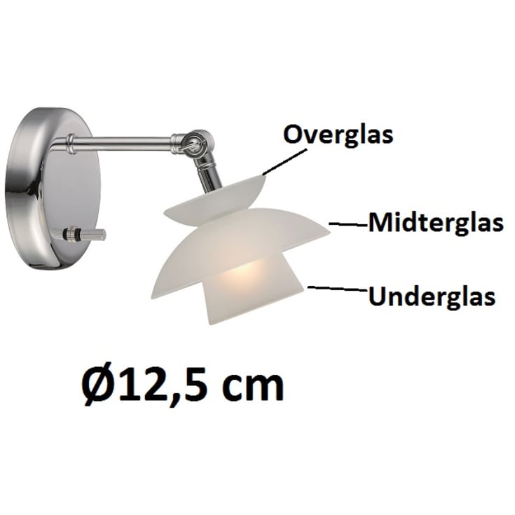 Halo Design reserveglassæt til Dallas væglampe, Ø12,5 cm