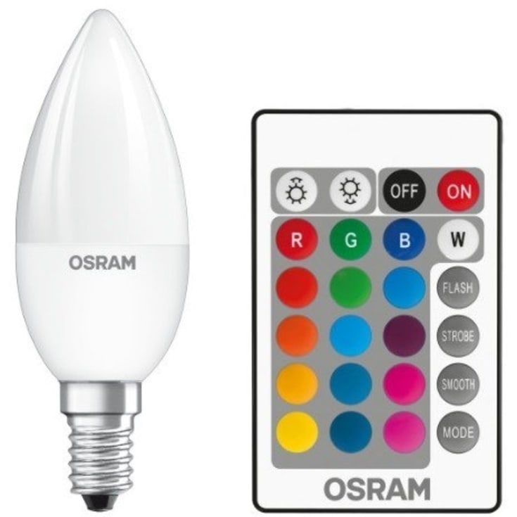 Ledvance Star+ E14 kertepære med fjernbetjening, 2700K, 4,5W