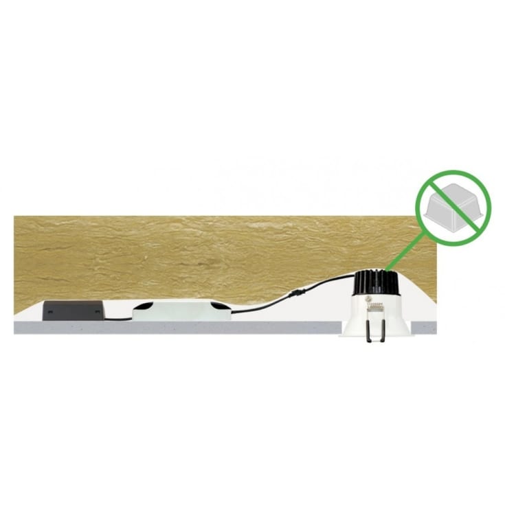 Nordtronic Velia indbygningsspot, mat hvid, 2700K