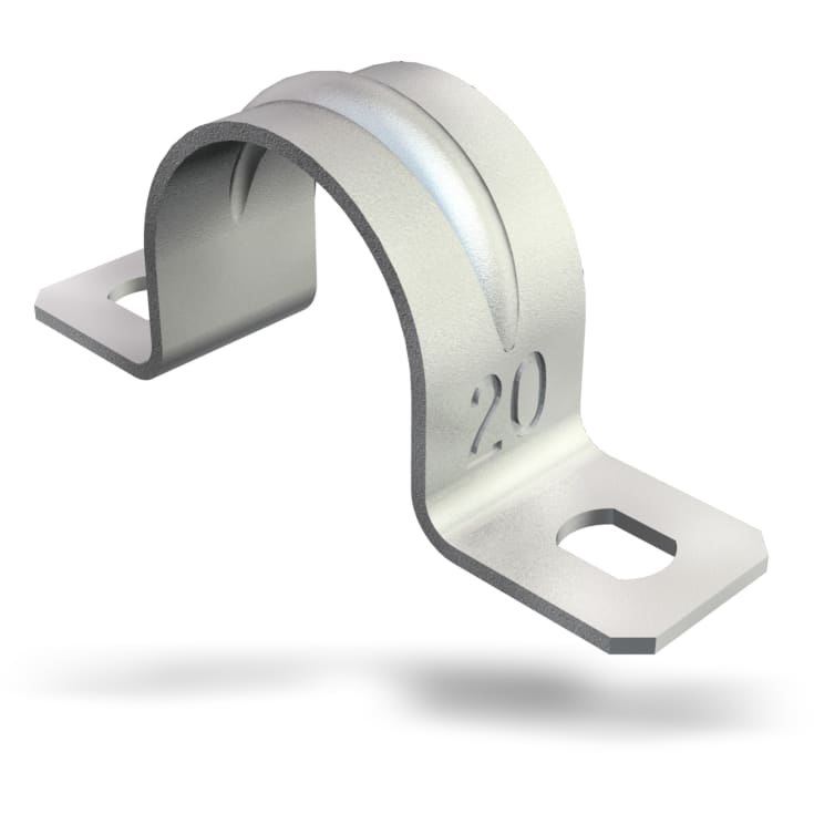 100 stk Kabelbøjle 605 G, 23 mm, 2-lap, galvanisk forzinket (100)