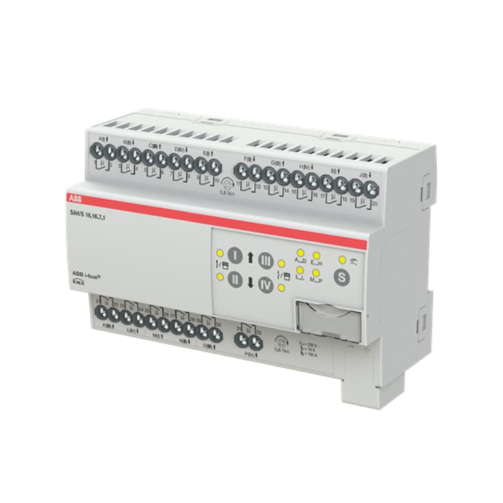 KNX SAH/S16.16.7.1 Bryter/persienneaktuator, man. drift, 16A AC1