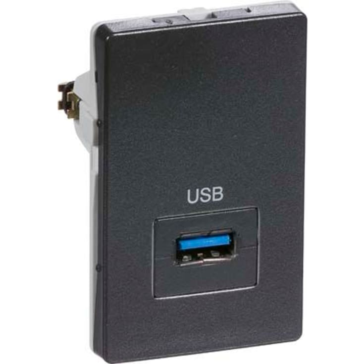 LK Fuga USB 3.0 udtag, koksgrå