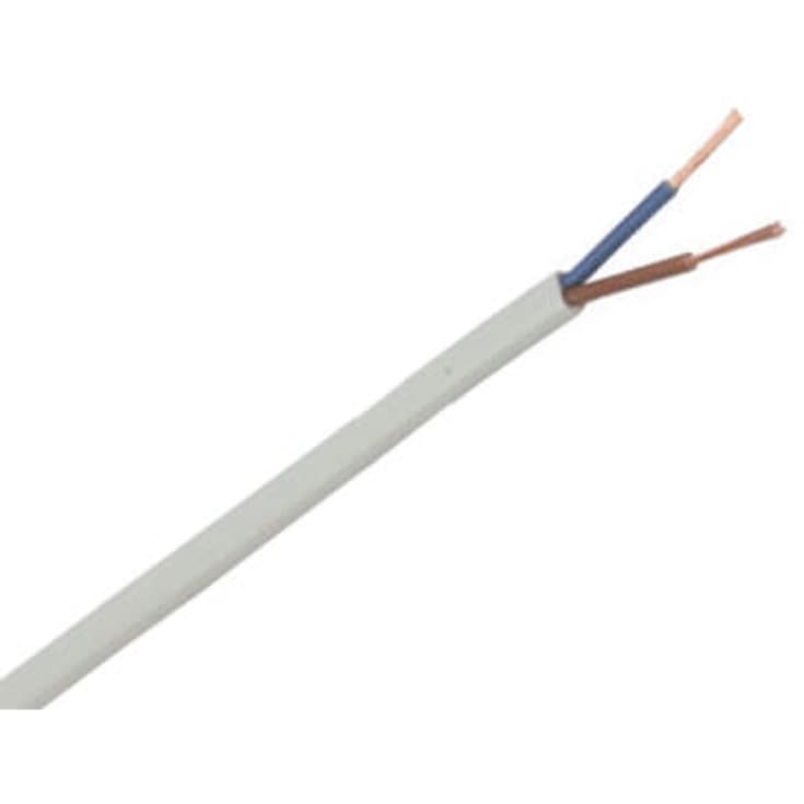 Flad plastledning PKLF 2x0,75 mm², Grå