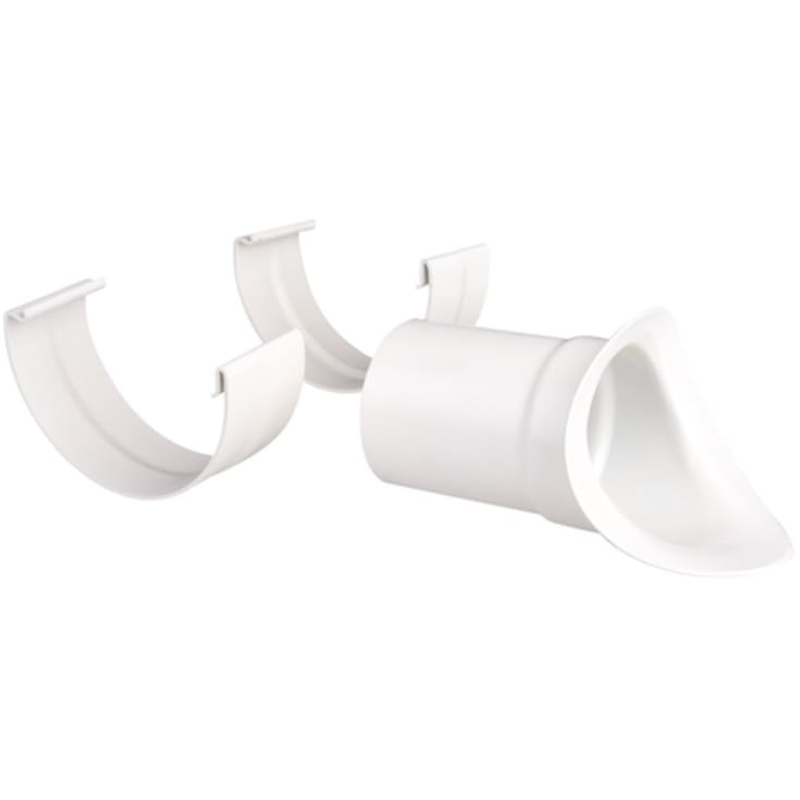 11&quot; x 75 mm Tutstykke justerbar hvit Plastmo