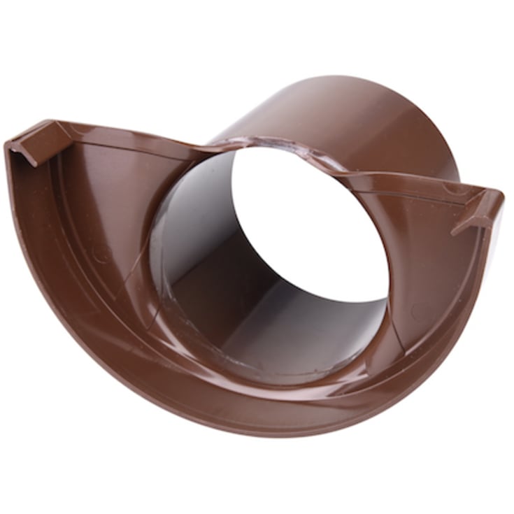 10&quot; x 75 mm Endebunn med tut brun Plastmo