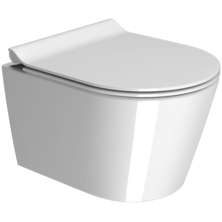 GSI Kube X vegghengt toalett, uten skyllekant, rengjøringsvennlig, hvit