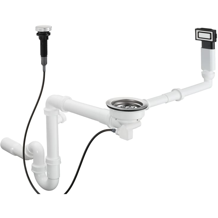 Hansgrohe diskbänsksvattenlås med avloppssats, 1 1/2", krom