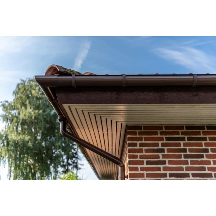 Plastmo bøjning 60 grader/75 mm. brun