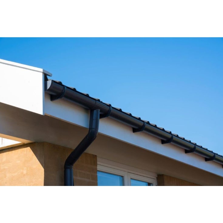 Plastmo bøjning 60 grader / 75 mm, grafit